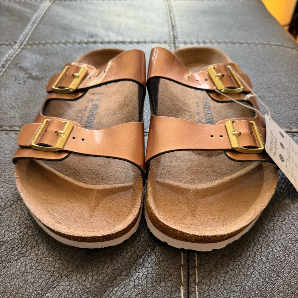 Birkenstock Arizona Sandals Metallic Copper - BNWT New Size 40 / 9